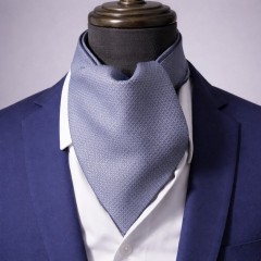   NM szatén ascot nyaksál - Kékesszürke aprómintás Francia, Ascot, Különlegesség